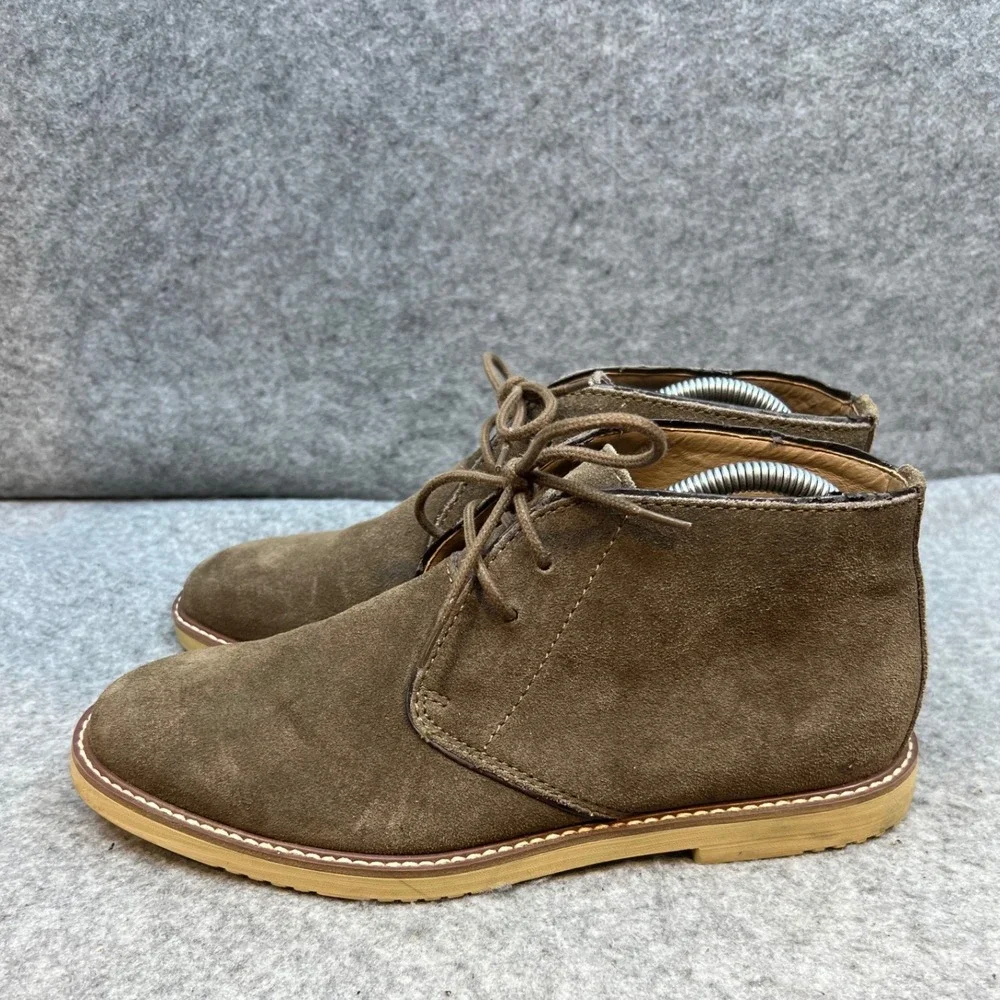Banana Republic Mens Suede Chukka Boots Olive Brown Lace Up Desert Boots Size 8